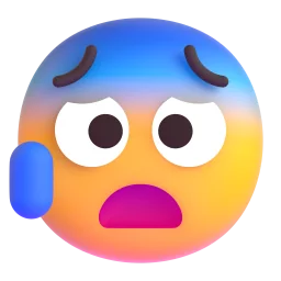 anxious face with sweat