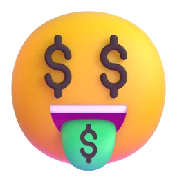 money mouth face